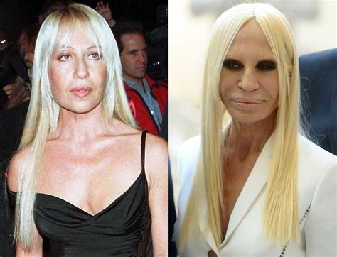 donatella versace before and after|donatella versace without make up.